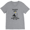 daddy and son fishing partners for life V-Neck Tee