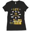 life is better1 Ladies Fitted T-Shirt