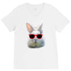 Easter Bunny Face Too Hip To Hop V-Neck Tee