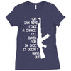 funny militaryarmymarines ak47 Ladies Fitted T-Shirt
