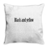 black and yellow Throw Pillow