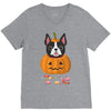 haloween french bulldog V-Neck Tee