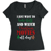 i just want to bake stuff and watch christmas movies all day Women's Triblend Scoop T-shirt