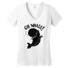 oh whale! Women's V-Neck T-Shirt