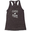 all i need is coffee sciossors Racerback Tank