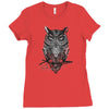 owl Ladies Fitted T-Shirt