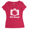 oh snap camera Women's Triblend Scoop T-shirt