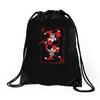 quinn of heart Drawstring Bags