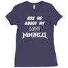 ask me about my lego ninjago Ladies Fitted T-Shirt