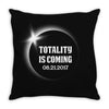 Totality is Coming, August 21, 2017 Throw Pillow