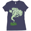 saw a ghost Ladies Fitted T-Shirt