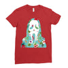 scream floral Ladies Fitted T-Shirt