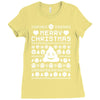 funny ugly christmas smiley emoticon Ladies Fitted T-Shirt