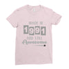 made in 1991 and still awesome Ladies Fitted T-Shirt