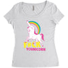 gay pride f#ck younicorn funny rude unicorn Women's Triblend Scoop T-shirt