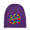 funny girly colorful patterns mustaches Baby Beanies