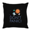spacex don't panic in space Throw Pillow