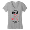 Our First Father's Day! Baby Girl Women's V-Neck T-Shirt