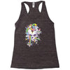 flying rainbow skull island Racerback Tank
