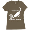 i need a beer right meow Ladies Fitted T-Shirt