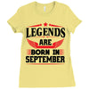 Legends Are Born In September Ladies Fitted T-Shirt