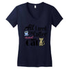coffee cat Women's V-Neck T-Shirt