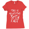 resting bitch face girls Ladies Fitted T-Shirt