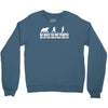 be nice to fat people bear chase funny pub joke Crewneck Sweatshirt