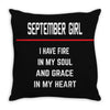 September Girl Throw Pillow