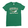 she was short, fat and had a big mouth! Ladies Fitted T-Shirt