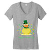 DABBİNG LEPRECHAUN Women's V-Neck T-Shirt