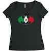 bat man mexican flag mexico logo Women's Triblend Scoop T-shirt