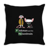 pinkman and the heisenbrain Throw Pillow