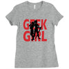 geek girl 3 4 sleeve baseball Ladies Fitted T-Shirt