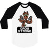 groot grow strong galaxy gym fitness mashup 3/4 Sleeve Shirt