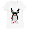 christmas penguin Ladies Fitted T-Shirt