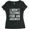 techno for an answer Women's Triblend Scoop T-shirt