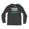 faster stronger vegan Long Sleeve Shirts