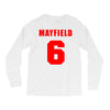 baker mayfield new jersey number Long Sleeve Shirts