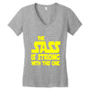 the sass is strong with this one Women's V-Neck T-Shirt