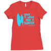 save a wave ride a surfer Ladies Fitted T-Shirt
