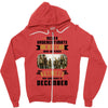 Never Underestimate A Man Who Watches The 100 And Was Born in December Zipper Hoodie