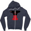 pool black red Zipper Hoodie