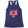 bacon american flag dab Racerback Tank