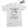 unicorns are born in april cute unicorn Exclusive T-shirt