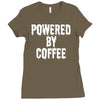 powered by coffee Ladies Fitted T-Shirt
