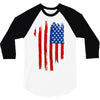 sa distress flag cool american 3/4 Sleeve Shirt
