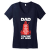 dad you're my hero Women's V-Neck T-Shirt