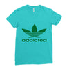 addicted ~ mens funny Ladies Fitted T-Shirt