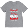 There's This Boy Who Stole My Heart He Calls Me Momma V-Neck Tee